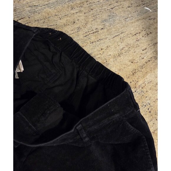 LL Bean Corduroy Pants Womens 16 Black 32x29 Original Fit Elastic Waist - Picture 9 of 14
